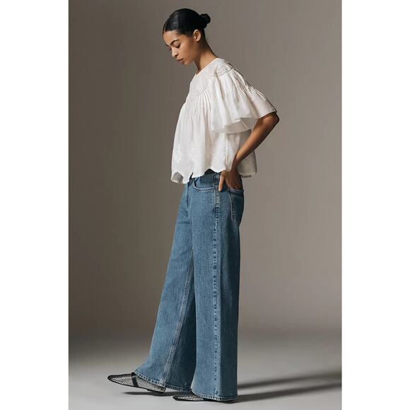NWT Anthropologie Pilcro Low-Rise Wide-Leg Jeans $148 SIZE 29 - Picture 4 of 6